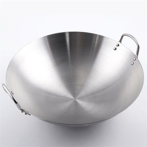 <span class=keywords><strong>Wok</strong></span>-sartén profesional de acero inoxidable, 32-80cm, dos mangos - Product Image 5