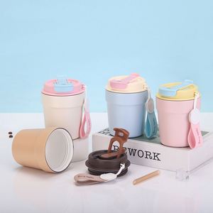 Premium 260ml <b>Small</b> Insulated Cup Ceramic Liner 304 Stainless Steel Minimalist Style Long Lasting Thermal Mug for Women Travel - Product Image 1