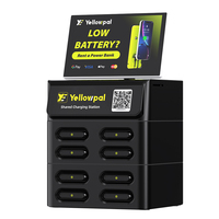 Estación de Carga Inteligente Apilable de 8 Ranuras con Pantalla, Pago POS y Máquina Expendedora de Carga Rápida de 45W
