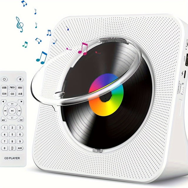 Cd Player Portable Bt 5.0 Hifi Sound Speaker 4000mAh Rechargeable Kpop Music Player