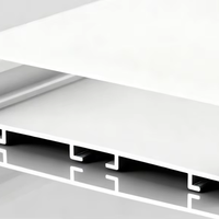 Profilé en aluminium LED à large surface émettrice de lumière, extrusion anodisée 6063-T5, pour plafond et mur