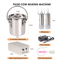 Machines à traire 3L pour moutons et bovins Mini pompe à vide en acier inoxydable Machine à traire pour vaches laitières et chèvres