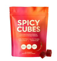 Gummies épicées en marque blanche, 60 pièces, Maca, Épimède, Piment, Formule végétale naturelle, Complément alimentaire bien-être