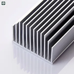 Penyerap Panas Ekstrusi Aluminium Anodized 6063 Kustom Aluminium CNC Profil Heatsink untuk Pencahayaan LED