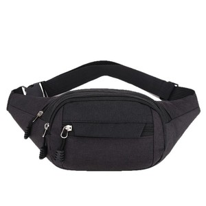 Nylon Waist Bag 28x14x10 Cm Multi Layer Outdoor Sports Running Fitness Crossbody Chest Pack Solid Color Durable - Product Image 3