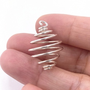 Boucles d'oreilles OEM en plaqué argent créatif Boucles d'oreilles durables en forme de cage à perles avec style bobine stable - Product Image 6