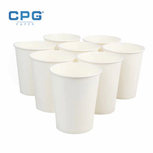 Vasos de Papel Resistentes al Calor de Pared Simple al por Mayor de Fábrica, Vasos de Papel para Café de 4oz y 8oz, Vasos de Papel Desechables Biodegradables - Product Image 1