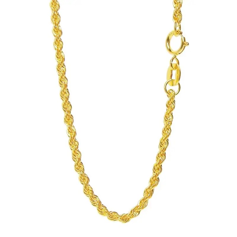 Pure 18K Gold Au750 Jewelry Bracelet Necklace Braid Twisted Rope Finished Chain Women Girls Ladies Man Wear Jewelry DIY