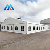 Tenda PVC Tahan Air Rangka Aluminium Alloy Tahan Lama Ruang Luas untuk Penyimpanan Gudang Luar Ruangan Semua Musim