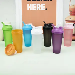 Hot Koop Sport Water Fles Plastic Shaker Fles Logo Afdrukken 500Ml Plastic Eiwit Milkshake Fles/