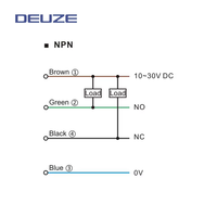 DEUZE PBS30CM30N3 Sensor fotoeléctrico de bajo precio NPN/PNP 10-30V DC Sensores ópticos de supresión de fondo de luz roja/infrarroja
