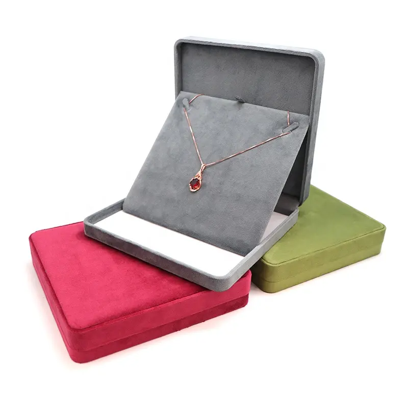 Factory In Stock High-end Velvet Jewelry Storage Box Luxury Pendant Jewelry Gift Box Set