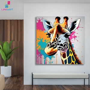 UNIART lindo bebé <span class=keywords><strong>jirafa</strong></span> lienzo pared arte póster e impresiones lienzo pintura pared arte imagen para decoración del hogar - Product Image 4