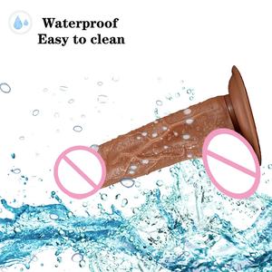 Yanse künstlicher Silikon 7,3 Zoll Kondom Schneller Klimaksvibrator Dildo Dickverlängerung Sexspielzeug für Männer tragbarer Dildo - Product Image 4