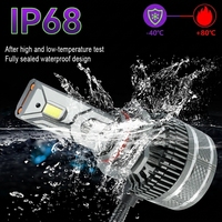 LUMIKNIGHT Kit Konversi Lampu Depan LED THOR 50000LM 220W Terbaru, Daya Tinggi, Universal H4, Canbus 9005 9006 H11 untuk Mobil