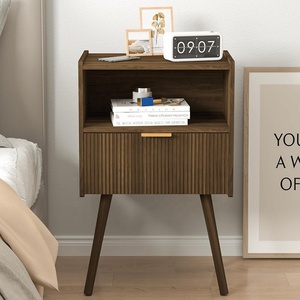 Modern Nightstand Sofa Side <strong>Table</strong> Wooden Walnut Bedroom Night Stand <strong>Bedside</strong> <strong>Table</strong> <strong>with</strong> Storage <strong>Drawer</strong> - Product Image 5