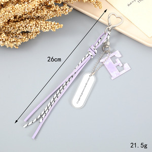 Moda 26 akrilik ilk alfabe mektup çanta asılı kolye yönlü çanta anahtarlık telefon asılı cazibe aksesuarları - Product Image 5
