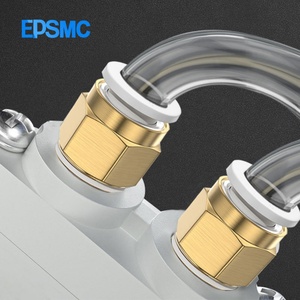 Various Good Quality Smc Kq2 Series Metric Size Nut Tube <b>Clamp</b> Fittings Original Brass Connectors Straight Joint HOFUJNG - Product Image 2