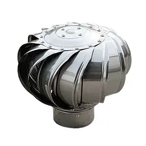 Stainless Steel Wind Powered Spiral Turbine Roof Turbo Ventilation Fans For Workshop