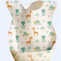 Bavoirs jetables étanches pour bébés, bavoirs portables non tissés imprimés, bavoirs mignons et fantaisie pour bébés