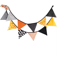 Tissu Polyester String Drapeau Événement Affichage Joyeux Anniversaire Bunting Fanion Drapeau Bannière