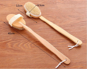 Eco-Friendly Long Handle Dual Purpose Wooden <strong>Bath</strong> <strong>Brush</strong> - Product Image 5