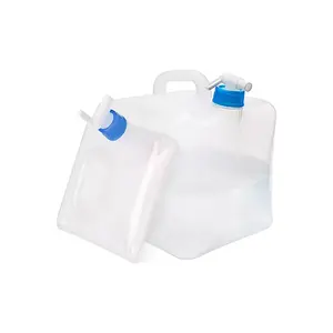5L/10L/15L/20L Portable Outdoor Camping Clear Folding Transparent Food Grade Plastic Bucket Bag