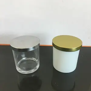 Fabrikant Custom Luxe Glas Kaars Jar Kaars Containers Houders Vazen Met Bamboe Deksel In Bulk