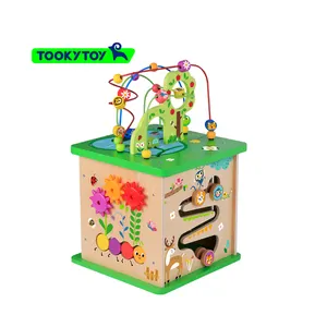 快乐农场游戏盒森林动物大圆珠宝盒六面体婴儿玩具1-3快乐农场