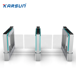 Sıcak satış otomasyon sistemleri güvenlik kapıları salıncak hız bariyeri cam kanat ofis binası için çift şeritli - Product Image 3