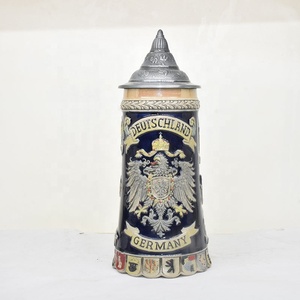 Gelas bir Stein bir Jerman Berburu gelas bir terukir dengan tutup <span class=keywords><strong>Petwer</strong></span> untuk hadiah souvenir 0.6 Liter - Product Image 1