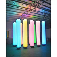Colonne lumineuse LED gonflable à changement de couleur pour décoration de scène, discothèque, mariage, fête
