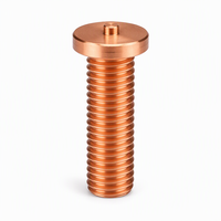 1/4-20, 5/6-18 Flanged CD Weld Stud Grade 4.8 Baja Karbon Berlapis Tembaga untuk Pengelasan Capacitor Discharge
