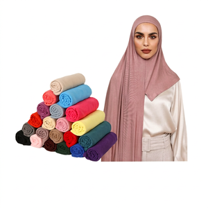 Châle en jersey de coton uni pour femme, extensible, doux, léger, respirant, pour usage quotidien et tenue modeste, personnalisable OEM - Product Image 1