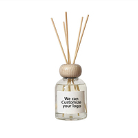 Bouteilles vides pour diffuseur d'arômes avec couvercles en bois, contenants parfumés rechargeables pour la décoration de la maison