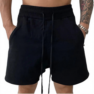 Shorts de sport pour hommes HG2103 – Qualité supérieure, tricoté uni, écologique, taille mi-haute, longueur genou, essentiels Hip Hop - Product Image 1