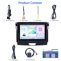 Lecteur multimédia de voiture Android 15 Octa Core Écran IPS Navigation GPS Radio de voiture 9 pouces DSP pour Ford Ranger 2015-2018 4G LTE