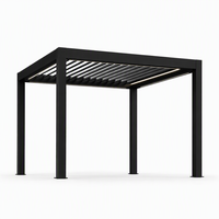 Pergola bioclimatique de luxe en aluminium à lames orientables, motorisée avec télécommande, imperméable, pour jardin, gazebo extérieur, pavillon moderne pour patio