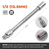 Tige d'extension élastique à douille 1/4 "3/8" 1/2 "Clé à cliquet à arbre flexible universel pliable Ensemble de tiges d'extension à ressort 3 pièces