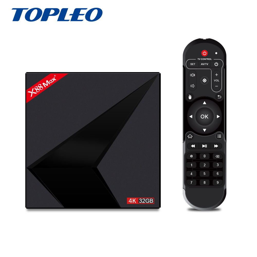 1 Tipo-c USB X88 MAX + RK3318 ram 4 GB rom EMMC 64 GB 4 k hdd mundo receptor de tv player android 9,0 set top tv box