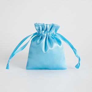 12x16cm Custom Logo Satin Fabric Jewelry Case Silky <b>Storage</b> Pouch for Bracelet Earrings Necklace Ring Gift - Product Image 1