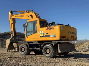 Excavatrice sur pneus Hyundai 210W-7 de 21 tonnes d'occasion, 95% neuve, prix bas, machines de construction lourdes, moteur, boîte de vitesses, pompe, moteur 125kw - Product Image 4