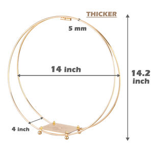 Aro Floral Doble de 8/10/12/14/16/18/20/22/24 Pulgadas con Soporte, Anillos Metálicos, Centro de Mesa para Bodas, Decoraciones para Mesa, Aro para Manualidades - Product Image 5