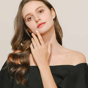 Anillo de Eternidad de Diamantes Naturales de Corte Redondo con Brillo de Lujo en Plata de Ley para Unisex, Joyería para Bodas, Aniversarios y Fiestas - Product Image 5