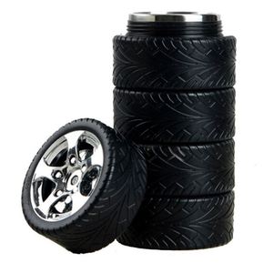 <span class=keywords><strong>Pneu</strong></span> noir en acier inoxydable tasse tasse voiture roue café lait cadeaux nouveauté <span class=keywords><strong>pneu</strong></span> en forme de thé voyage nordique Couple avec fond 20 Oz - Product Image 1