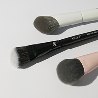 Pinceau de Maquillage Professionnel pour Fond de Teint, Vegan, Poils Ultra Doux, Haute Qualité, Marque Privée, Pinceau Plat pour Fond de Teint Liquide