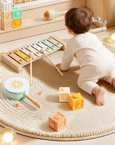 Juego de Instrumentos Musicales de Madera Montessori Orff para Niños, Juguetes de Madera con Sonajero, Flauta, Juego de 6 Piezas - Product Image 5