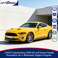 Offre Spéciale – Jantes de Voiture en Alliage Forgé 2 Pièces 19x9.5 20x11 Chrome Fibre de Carbone 5x114.3 à 5 Branches pour Mustang GT S550