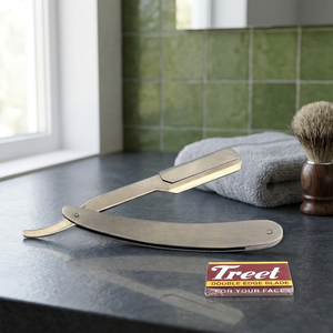 Navaja de Afeitar de Seguridad de Acero Inoxidable Premium, Herramienta de Afeitado Plegable Profesional para Barberos, Depilación Masculina, Navaja de Afeitar de Borde Recto - Product Image 3