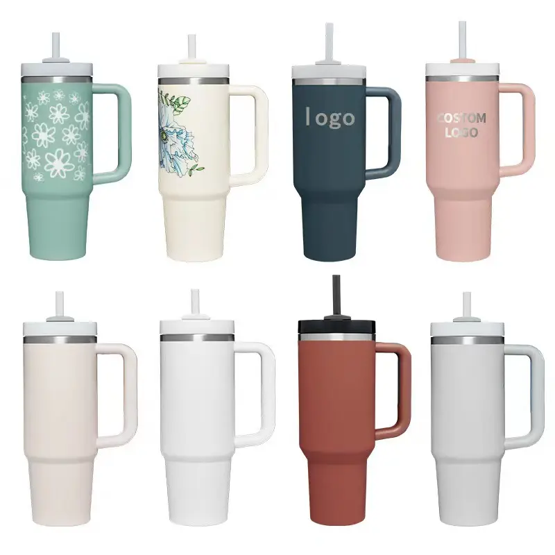 Produits les plus populaires Tasse de voyage enduite de poudre Tasses à sublimation Tasse personnalisée Tasse à café en acier inoxydable avec couvercle